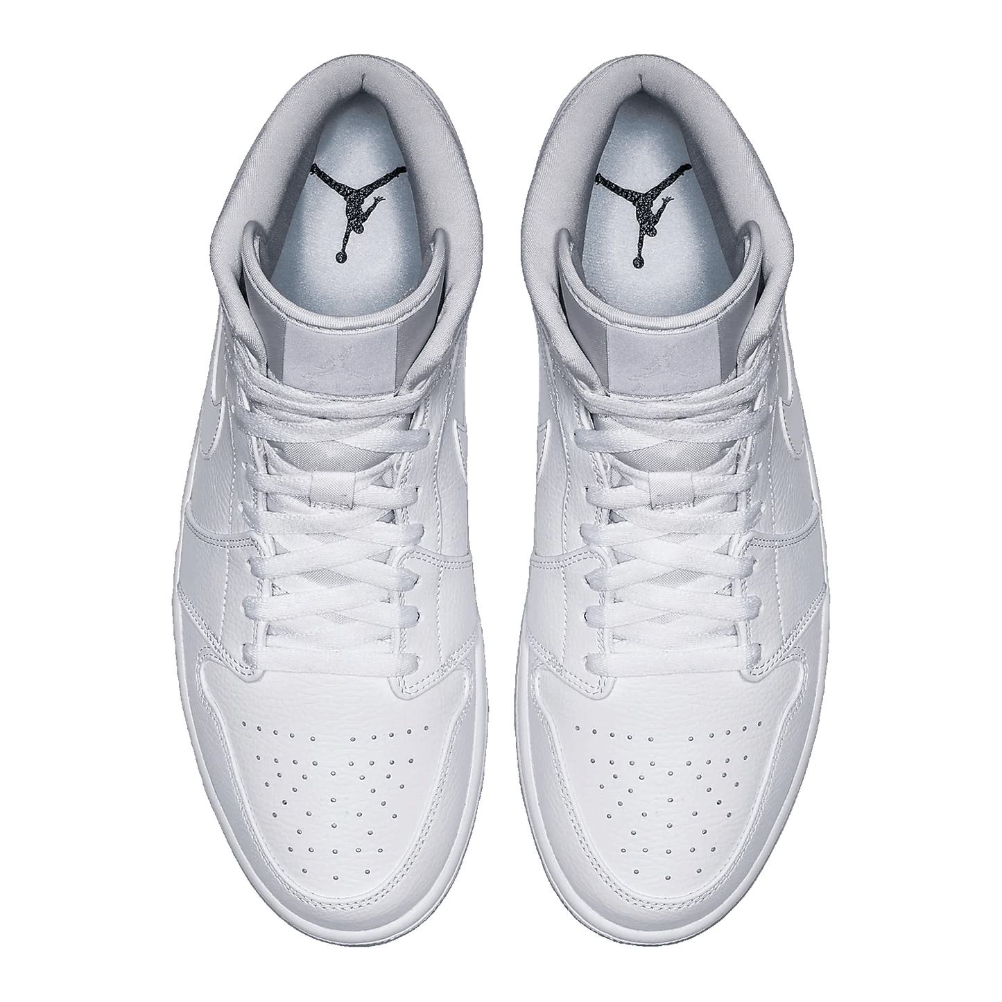 Nike Air Jordan 1 Mid Triple White (2019) Oben