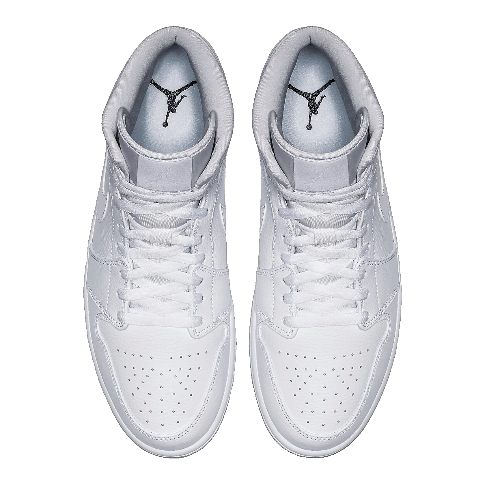 Nike Air Jordan 1 Mid Triple White (2019) Oben