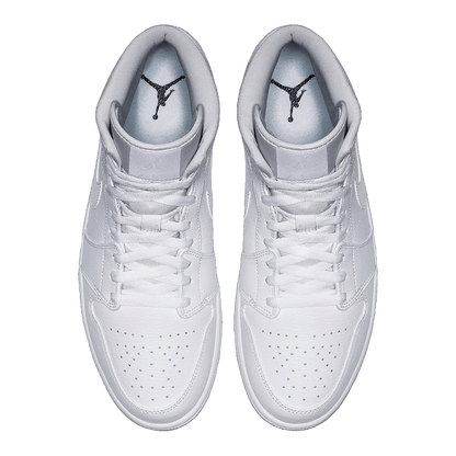 Nike Air Jordan 1 Mid Triple White (2019) Oben