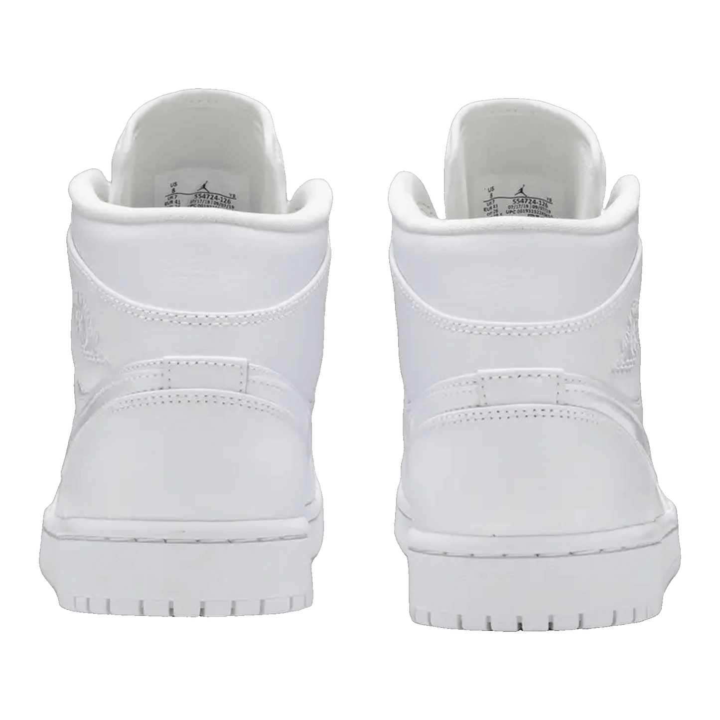 Nike Air Jordan 1 Mid Triple White (2020) Back