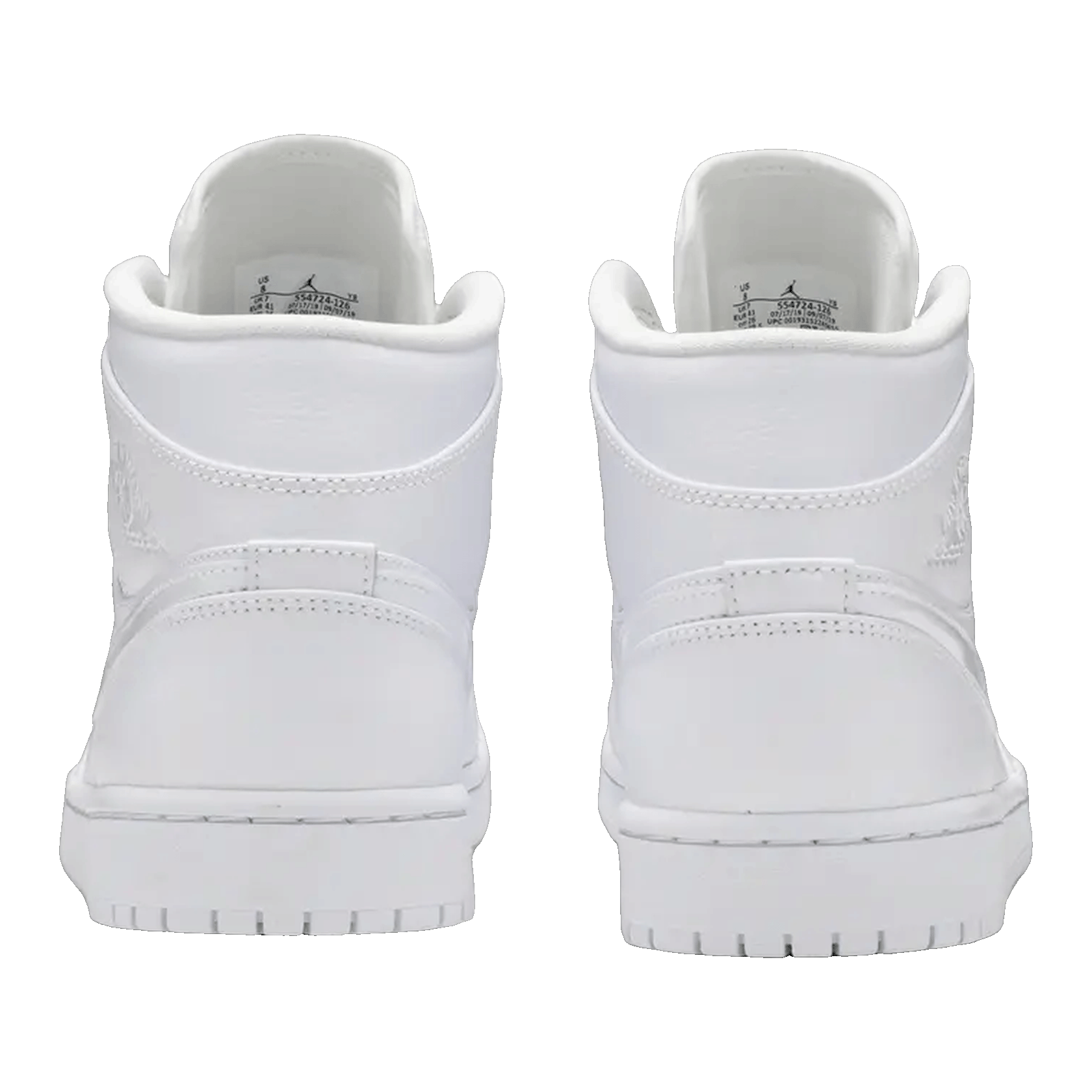 Nike Air Jordan 1 Mid Triple White (2020) Back