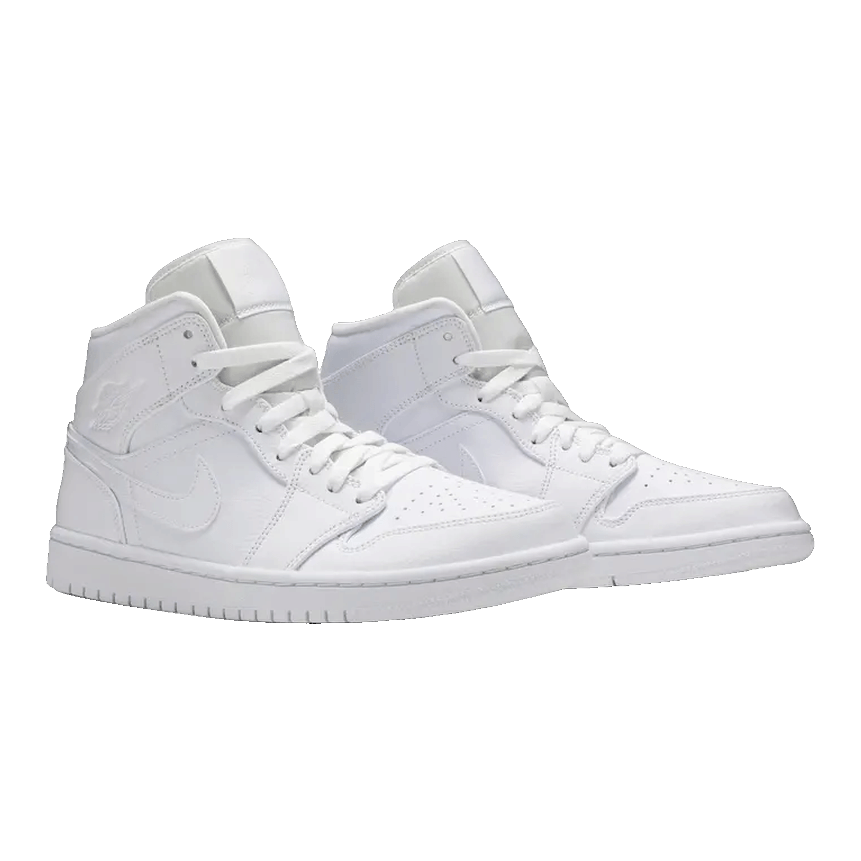 Nike Air Jordan 1 Mid Triple White (2020) Side