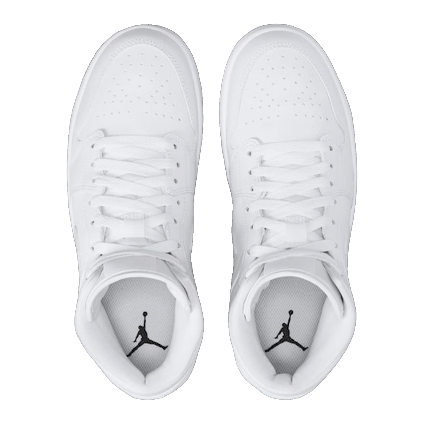 Nike Air Jordan 1 Mid Triple White (2022) (W) Oben