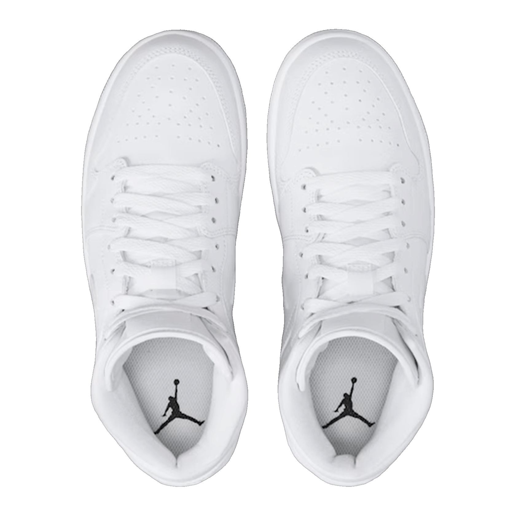 Nike Air Jordan 1 Mid Triple White (2022) (W) Oben