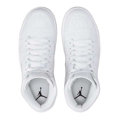 Nike Air Jordan 1 Mid Triple White (2022) (W) Oben