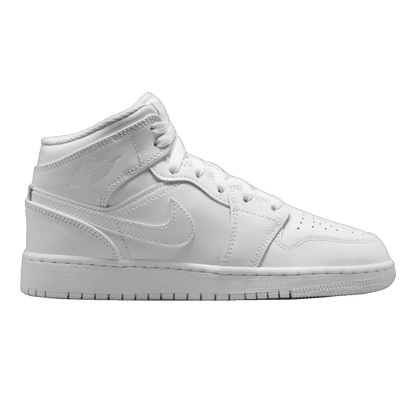Nike Air Jordan 1 Mid Triple White (2023) (GS)