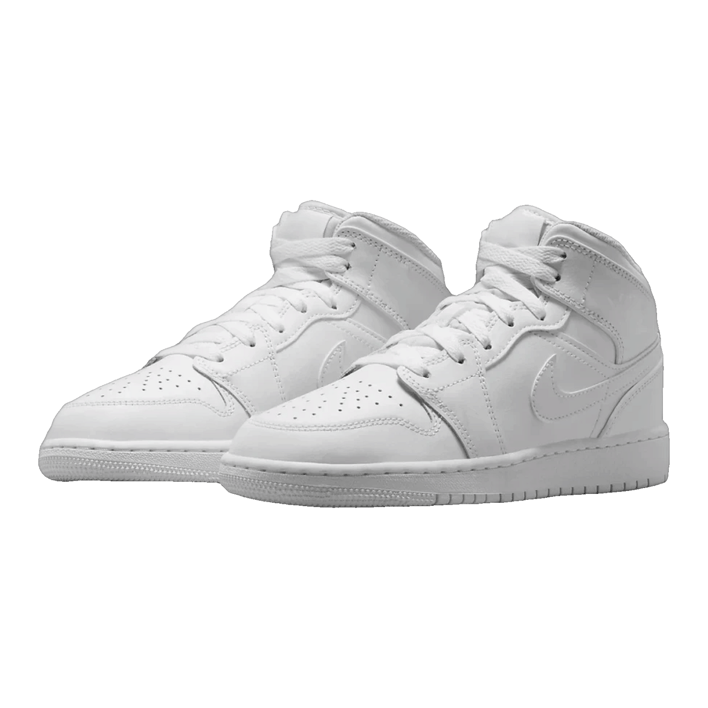 Nike Air Jordan 1 Mid Triple White (2023) (GS) Side