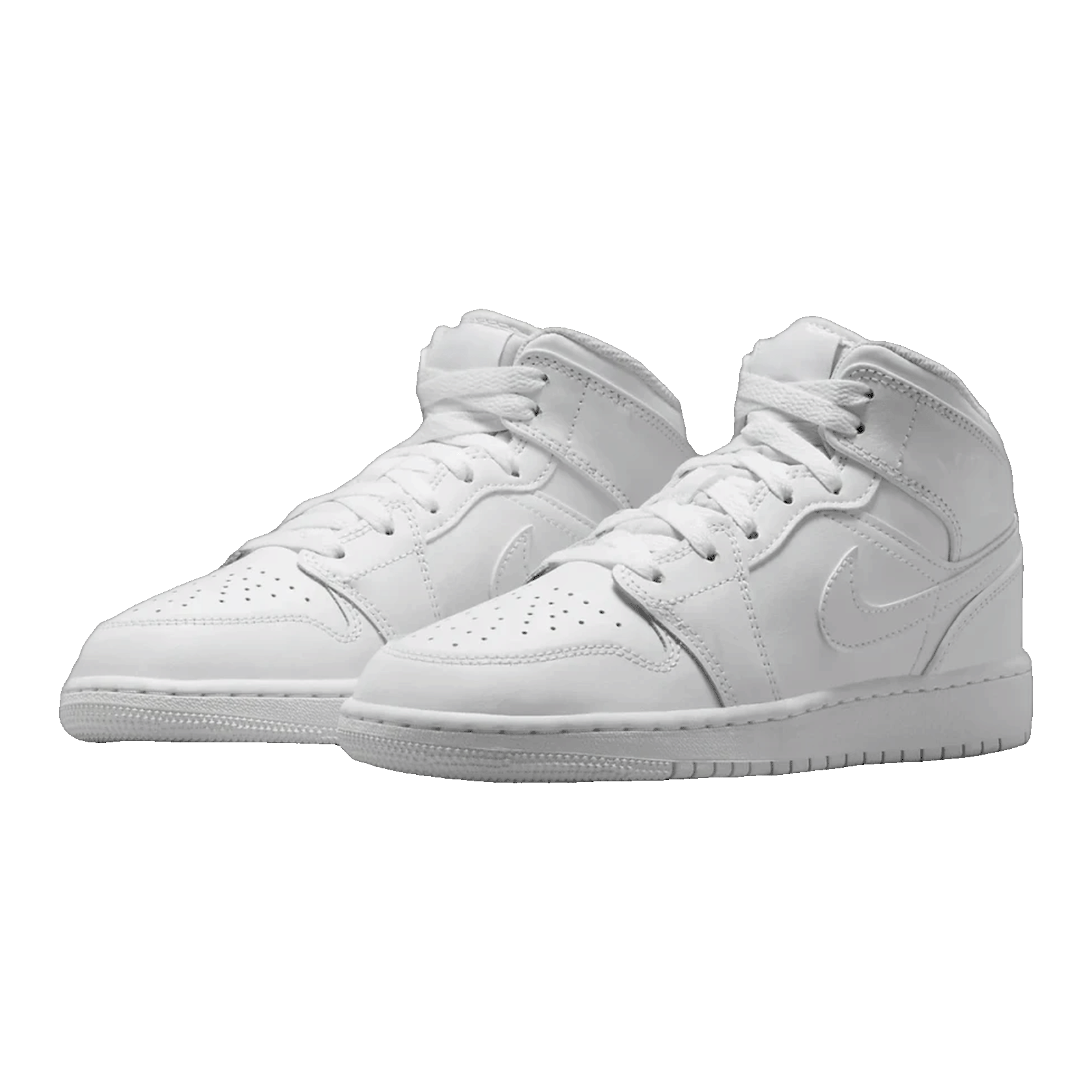 Nike Air Jordan 1 Mid Triple White (2023) (GS) Side