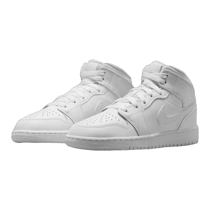 Nike Air Jordan 1 Mid Triple White (2023) (GS) Side