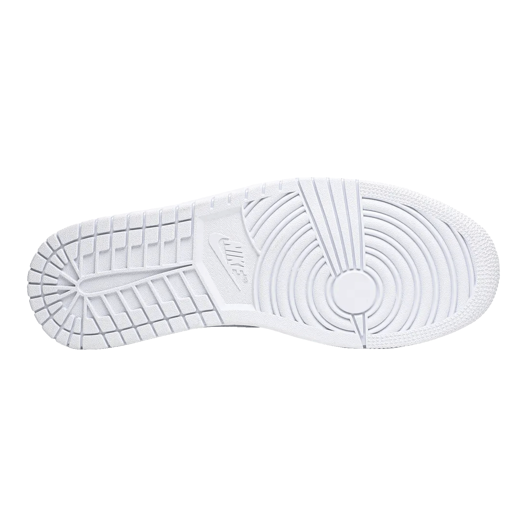 Nike Air Jordan 1 Mid Triple White Patent Swoosh (W) Sohle