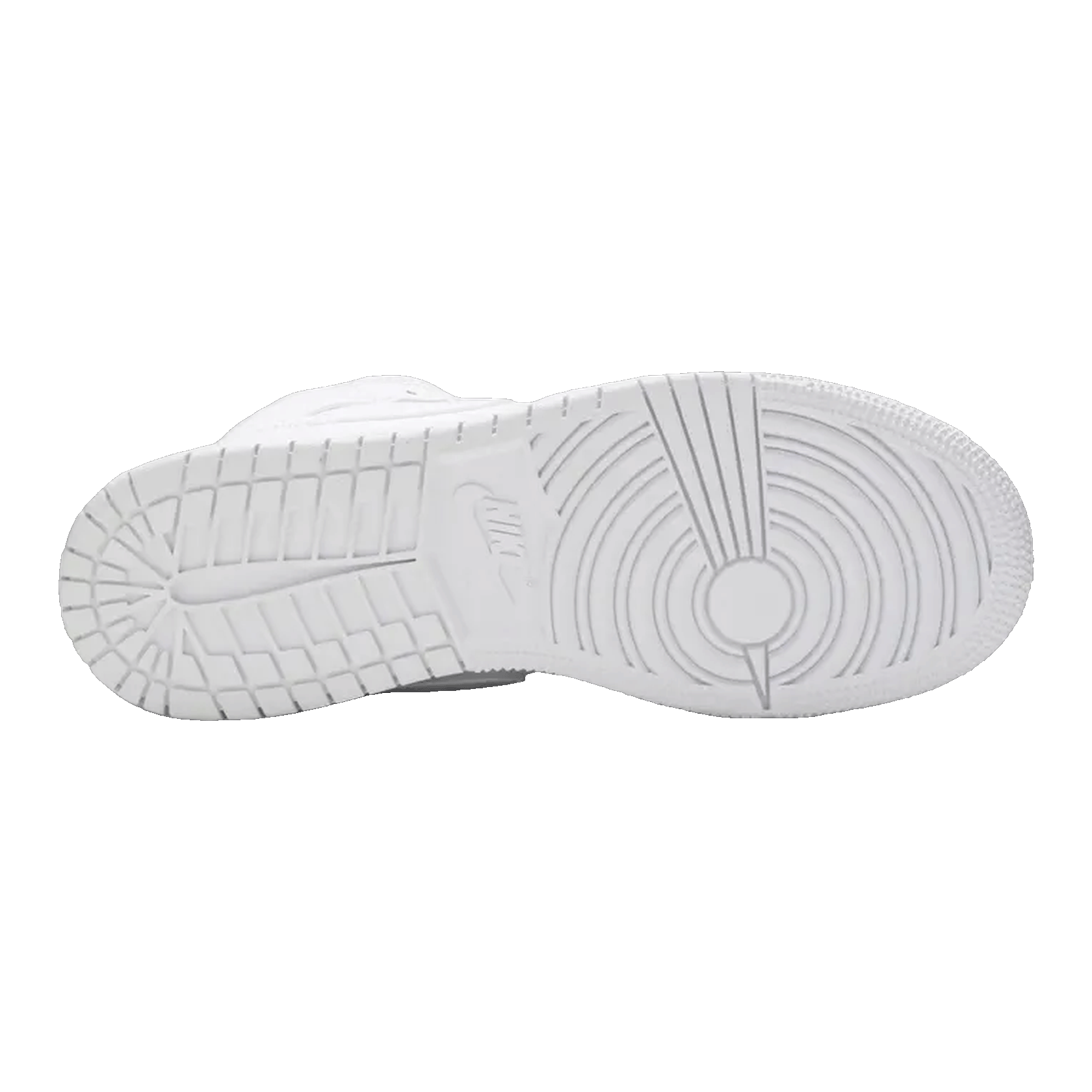 Nike Air Jordan 1 Mid Triple White Tumbled Leather (GS)