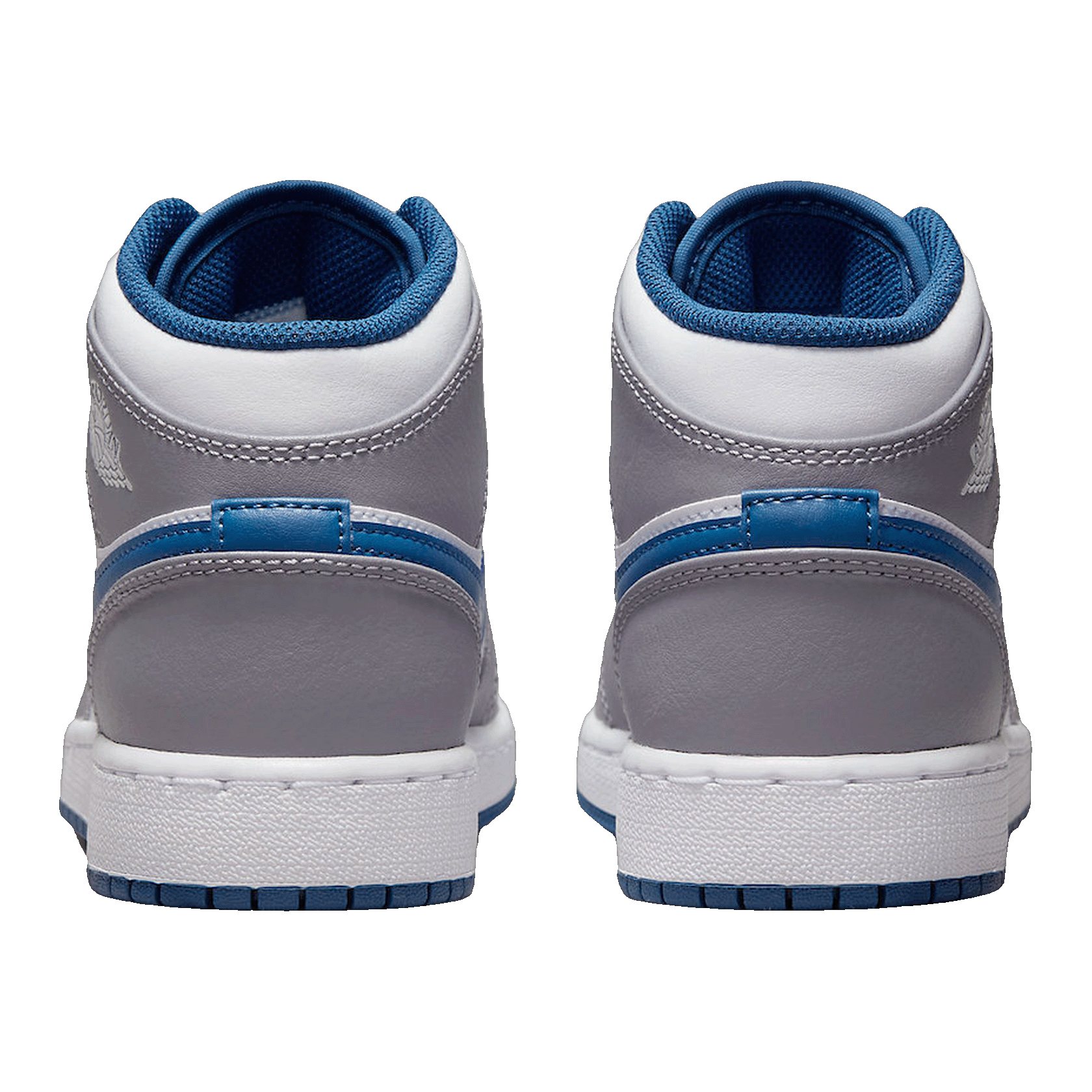 Nike Air Jordan 1 Mid True Blue Cement (GS) Back