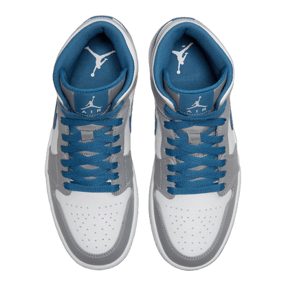 Nike Air Jordan 1 Mid True Blue Oben