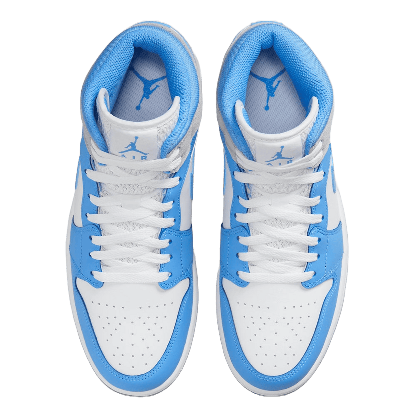 Nike Air Jordan 1 Mid University Blue Grey Oben
