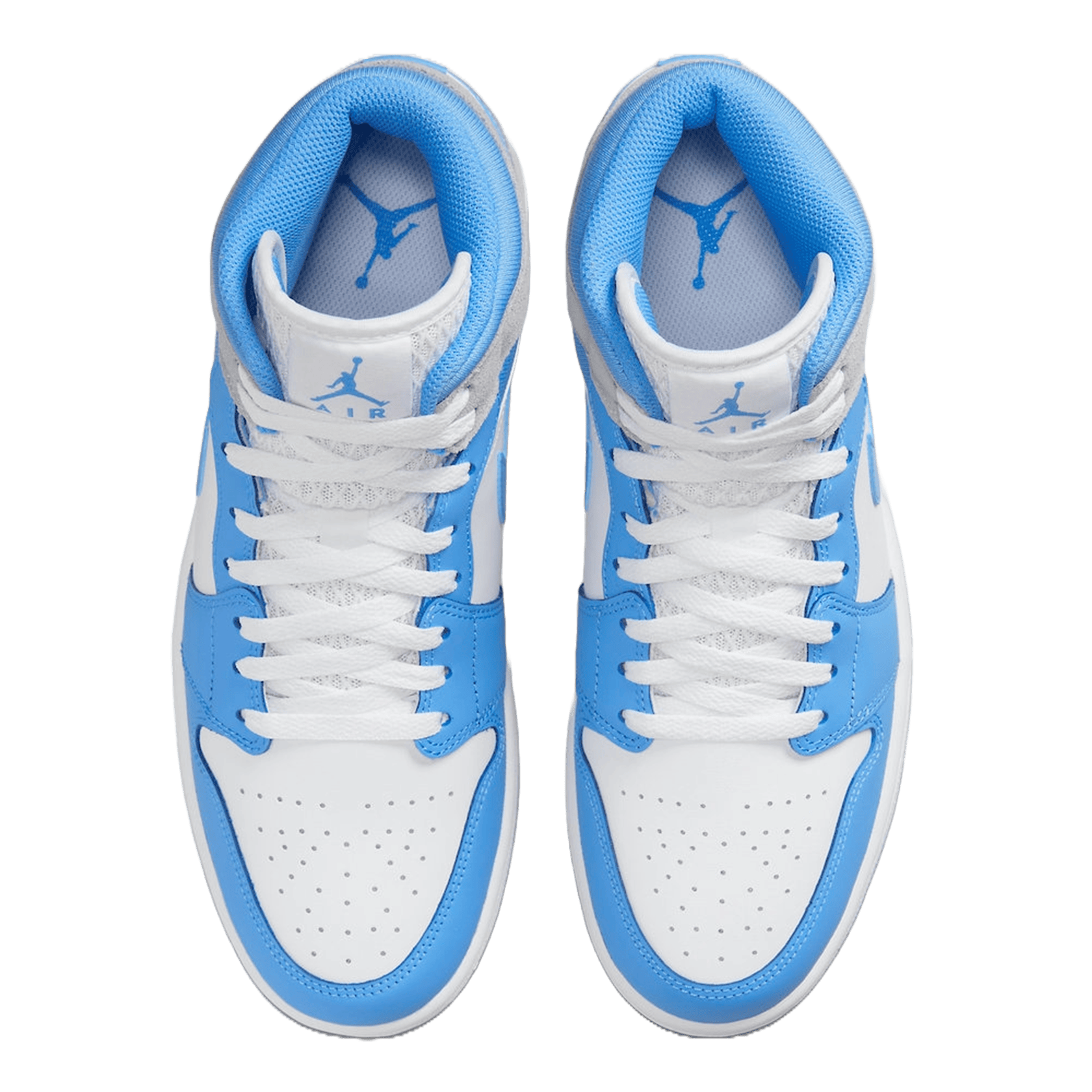 Nike Air Jordan 1 Mid University Blue Grey Oben
