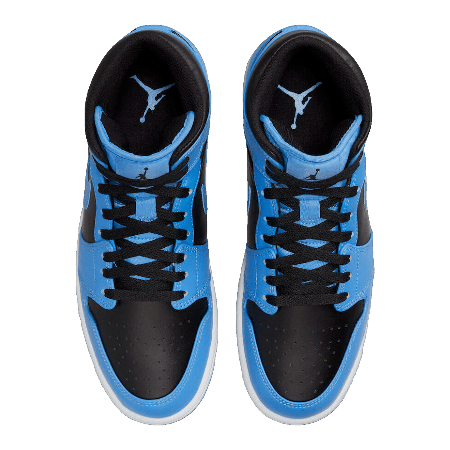 Nike Air Jordan 1 Mid University Blue Black (GS) Oben