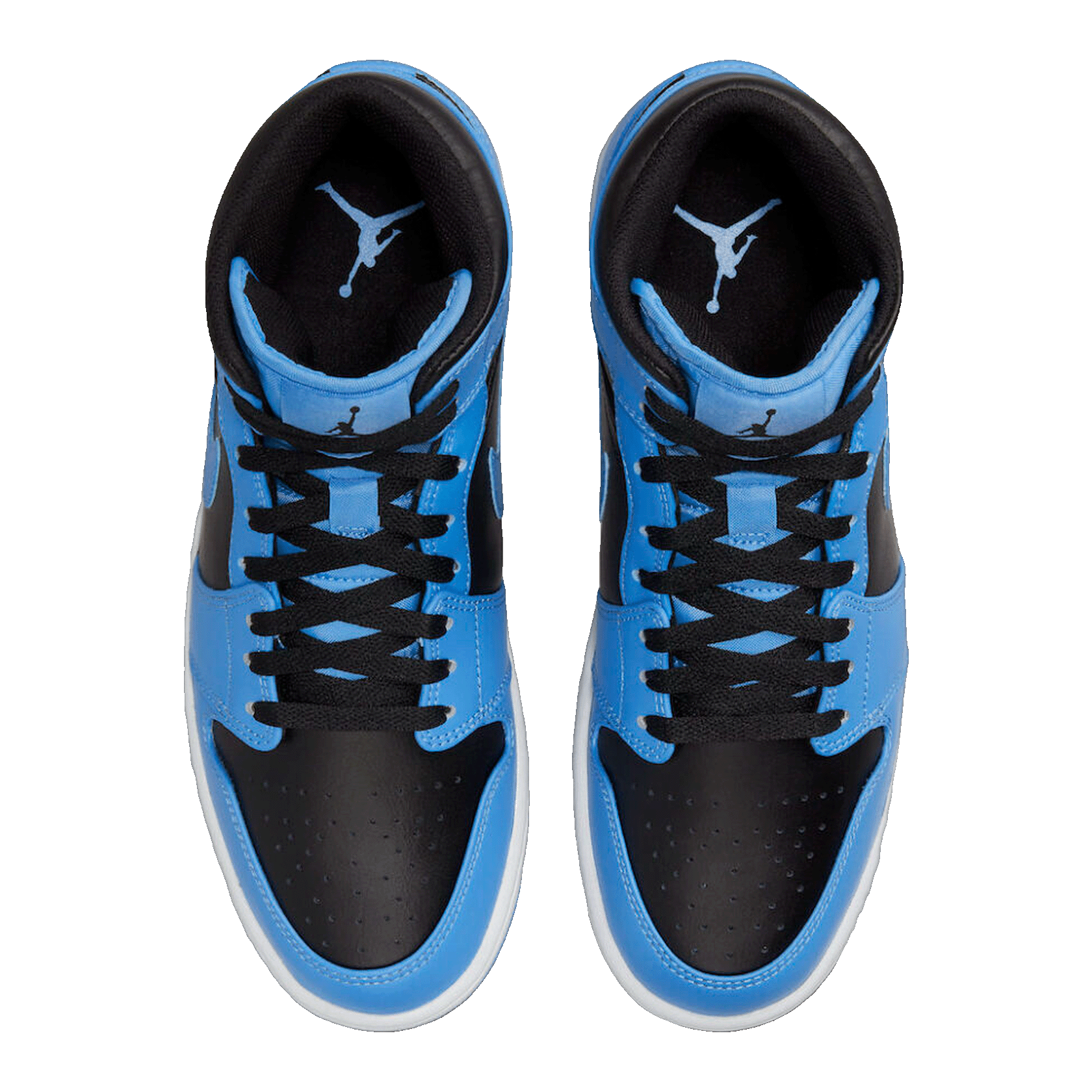 Nike Air Jordan 1 Mid University Blue Black (GS) Oben