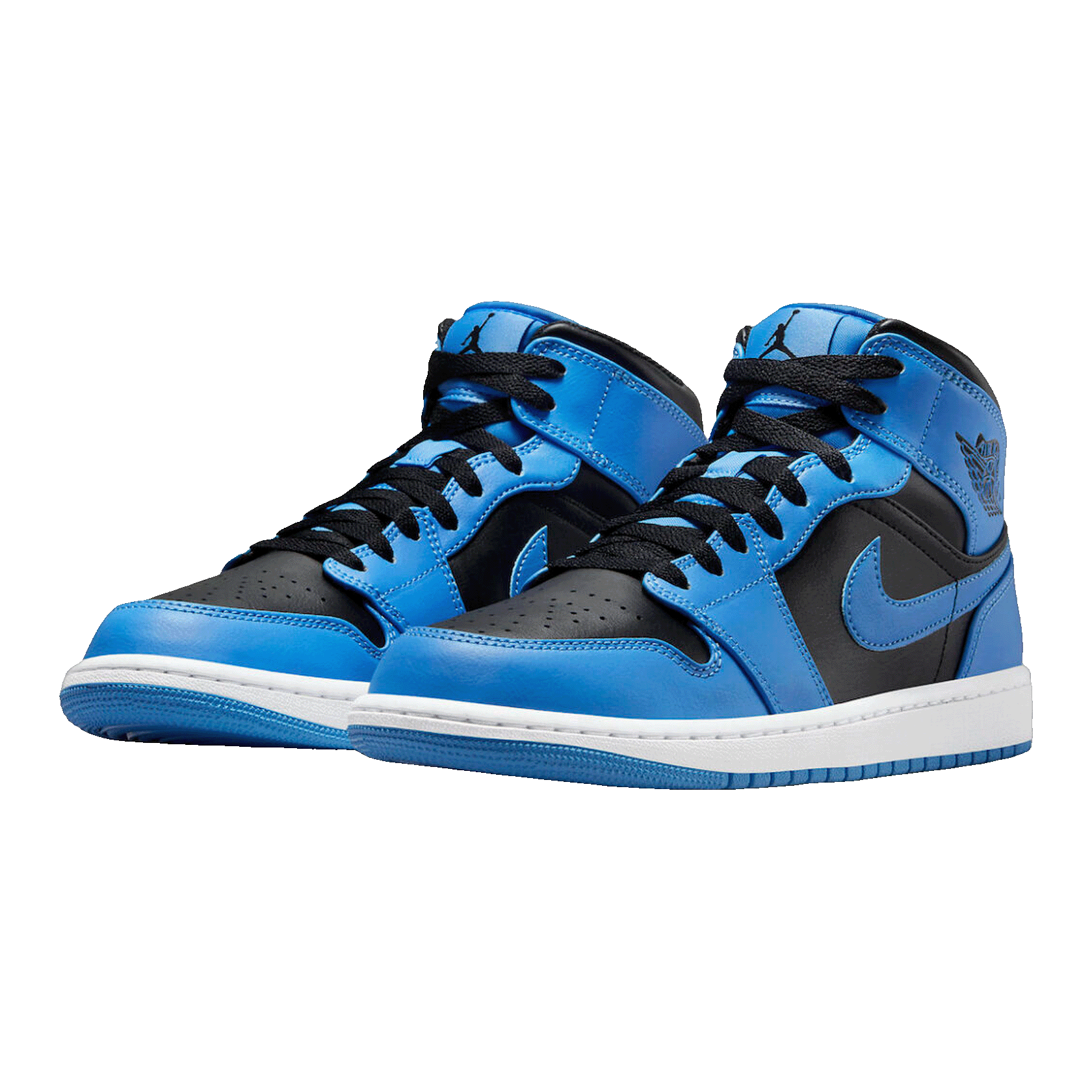 Nike Air Jordan 1 Mid University Blue Black (GS) Side