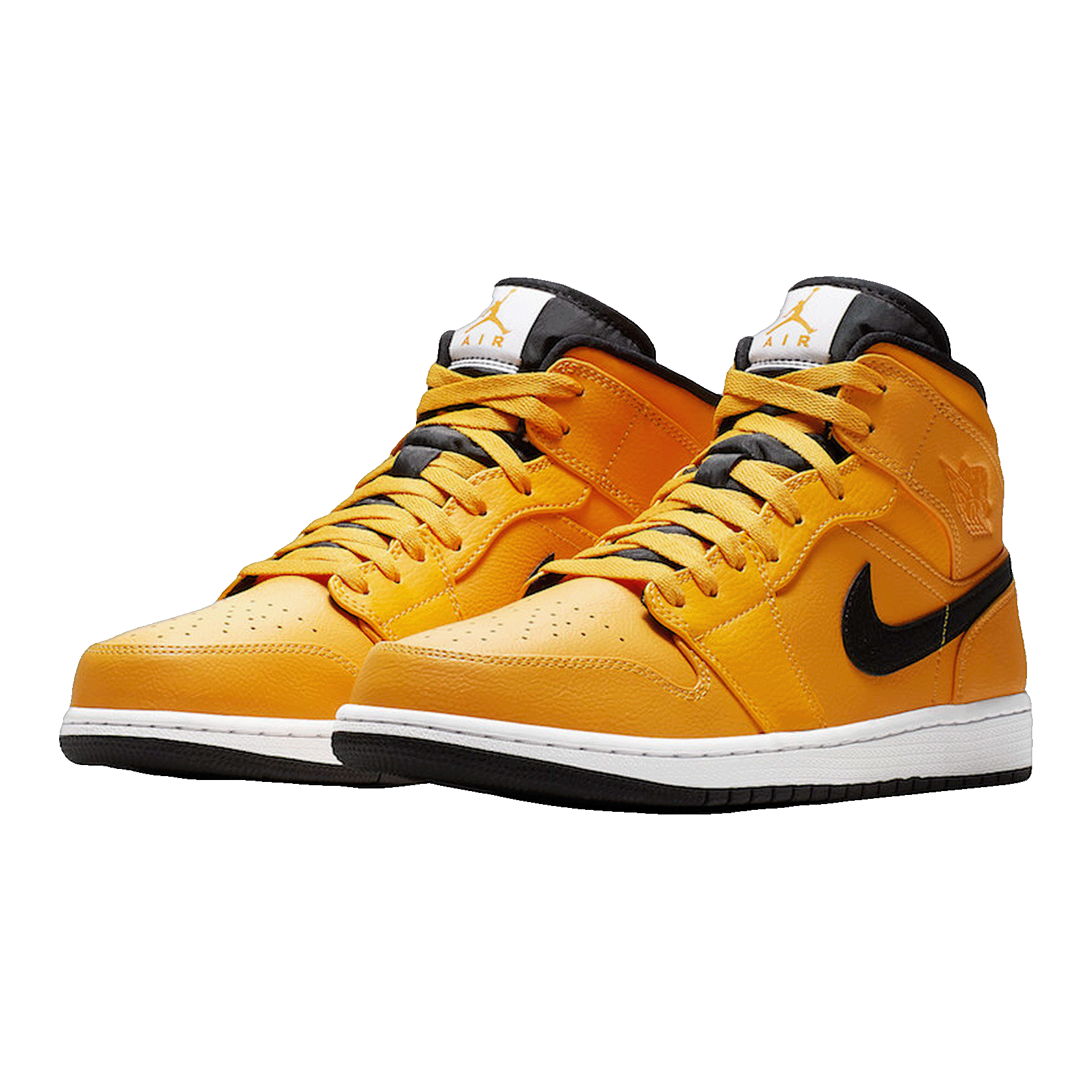 Nike Air Jordan 1 Mid University Gold Black Side