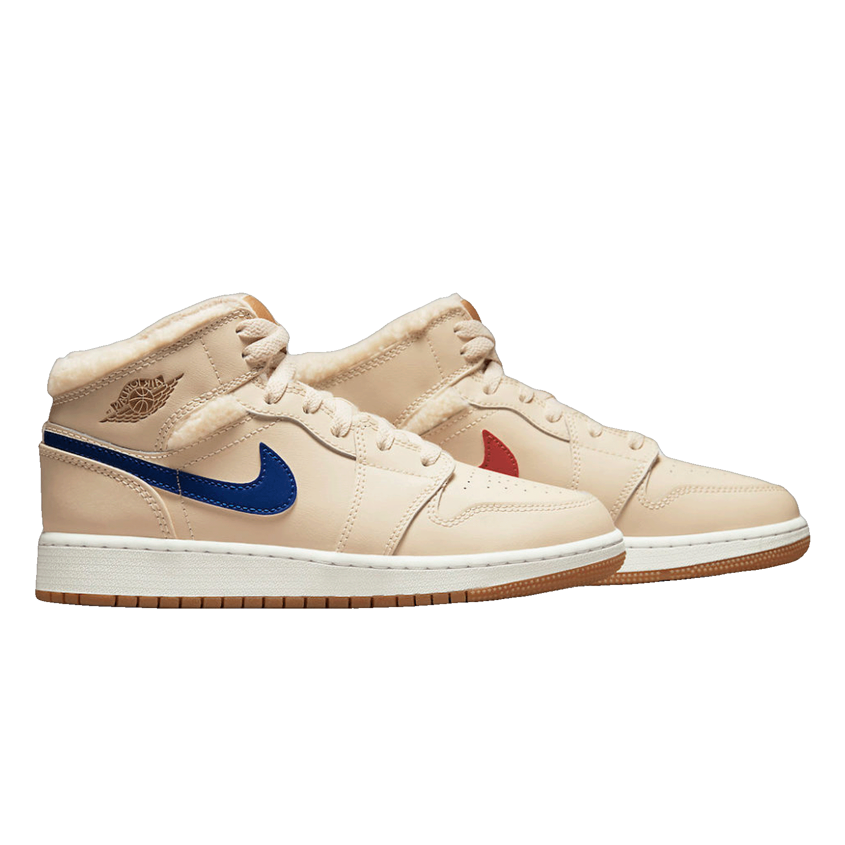 Nike Air Jordan 1 Mid Utility Fleece Pearl White (GS)