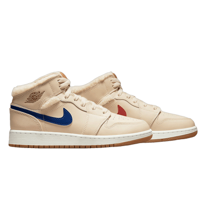 Nike Air Jordan 1 Mid Utility Fleece Pearl White (GS)