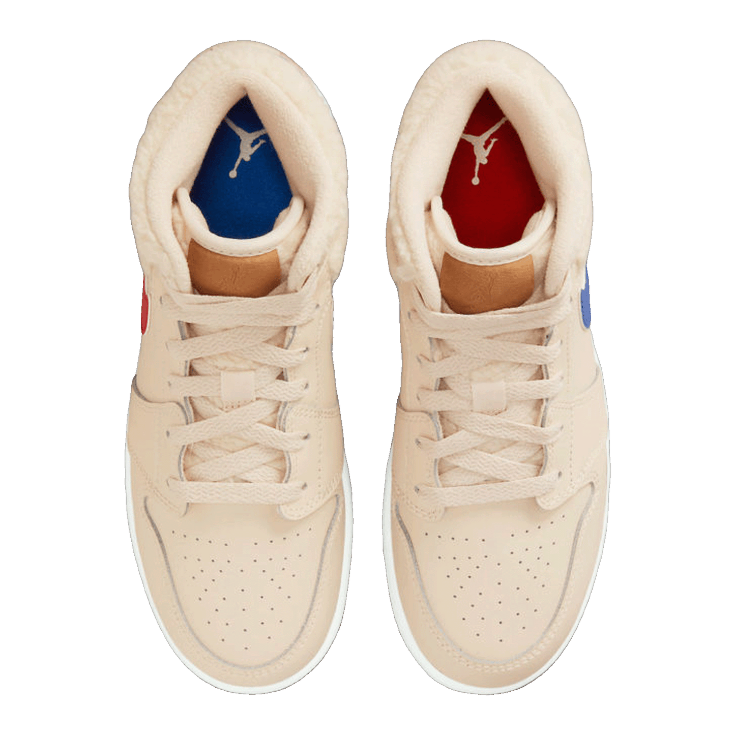 Nike Air Jordan 1 Mid Utility Fleece Pearl White (GS) Oben