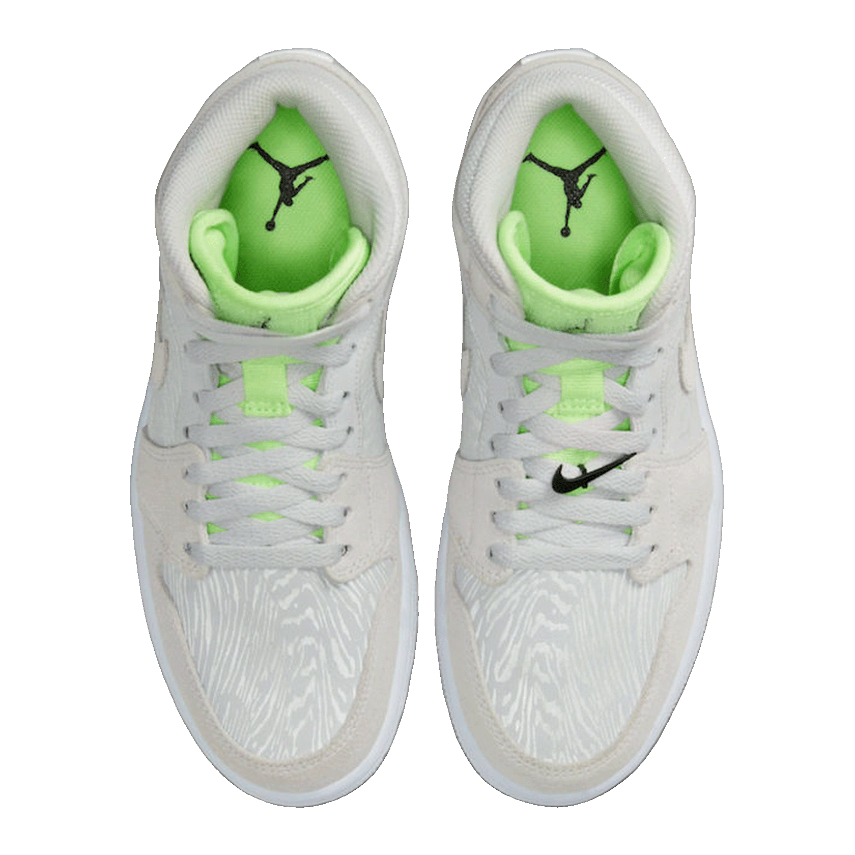 Nike Air Jordan 1 Mid Vast Grey Ghost Green (W) Oben