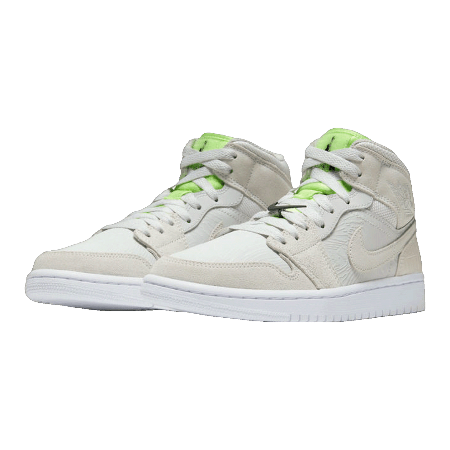 Nike Air Jordan 1 Mid Vast Grey Ghost Green (W) Side