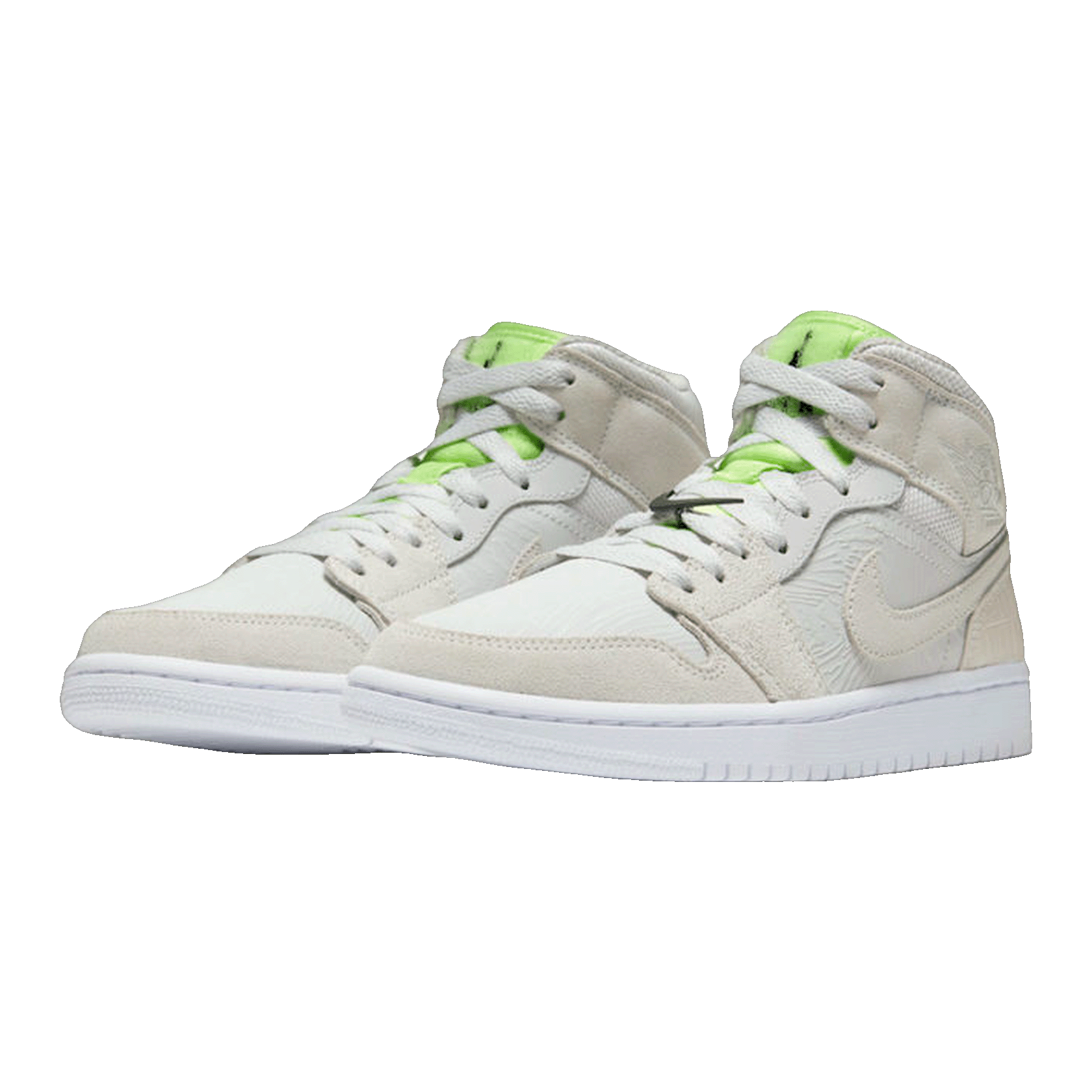 Nike Air Jordan 1 Mid Vast Grey Ghost Green (W) Side