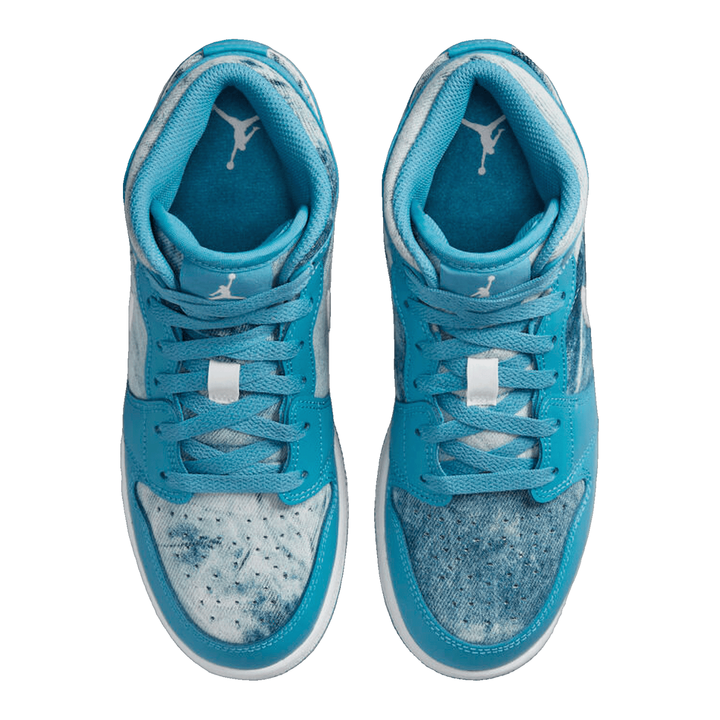 Nike Air Jordan 1 Mid Washed Denim (GS) Oben