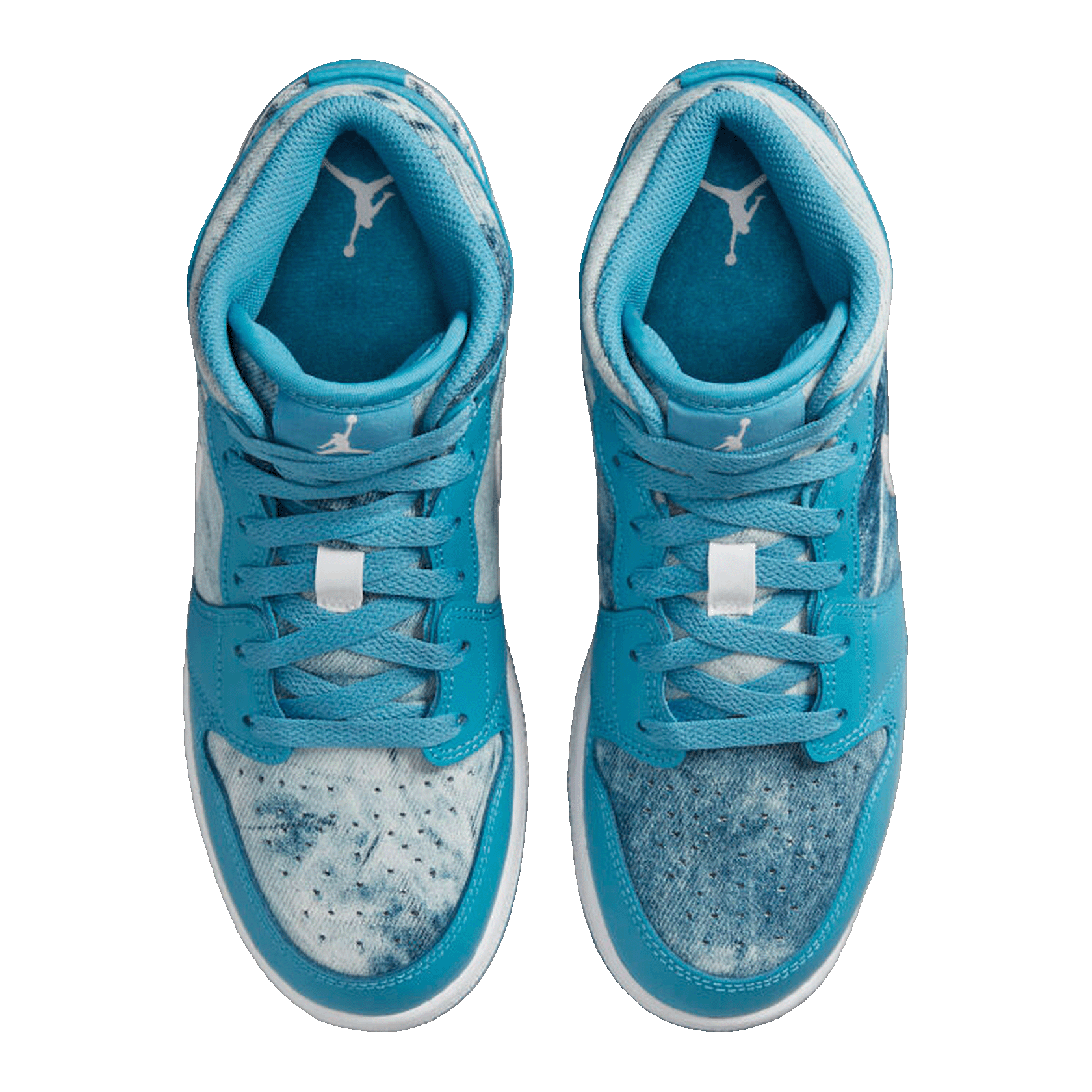 Nike Air Jordan 1 Mid Washed Denim (GS) Oben