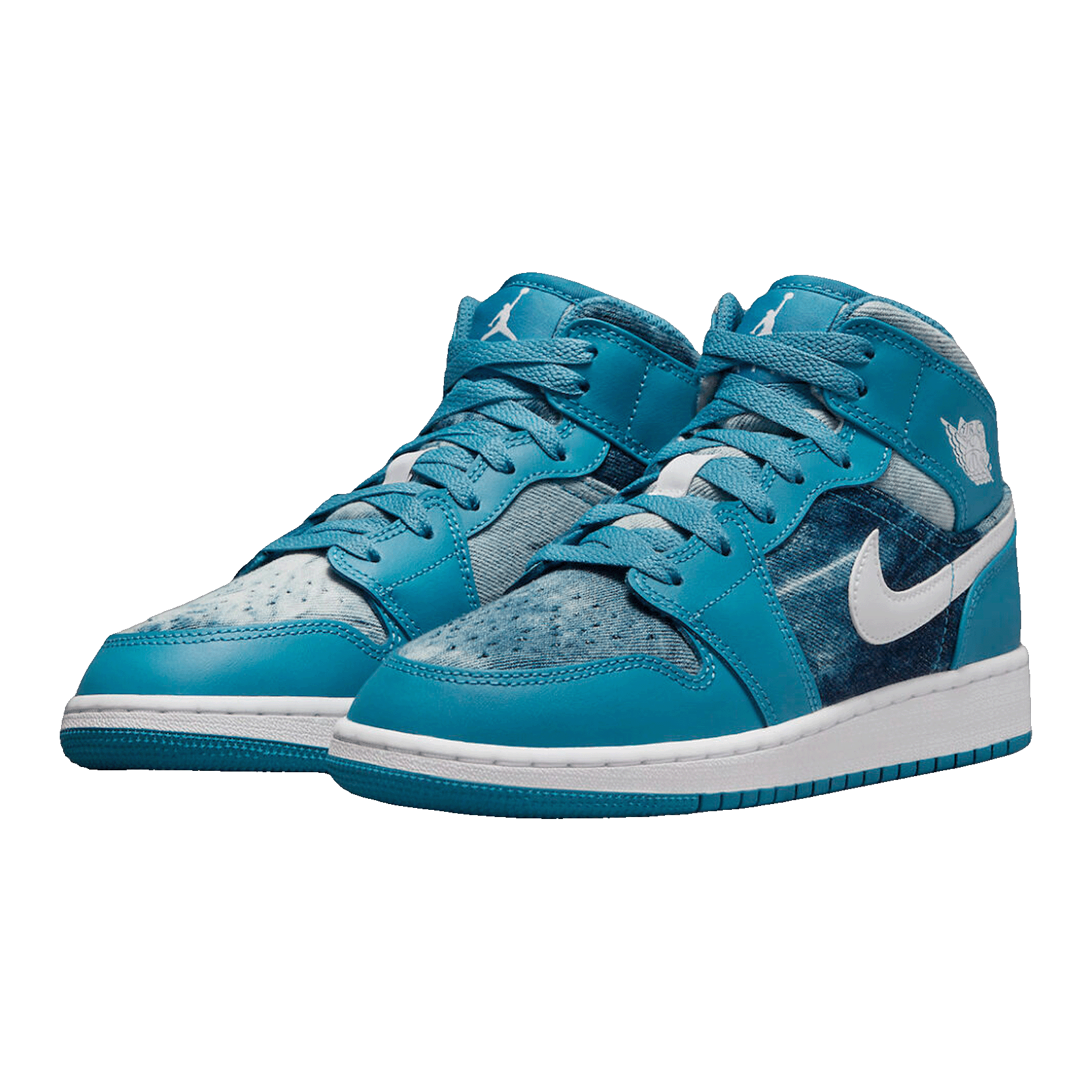 Nike Air Jordan 1 Mid Washed Denim (GS) Side