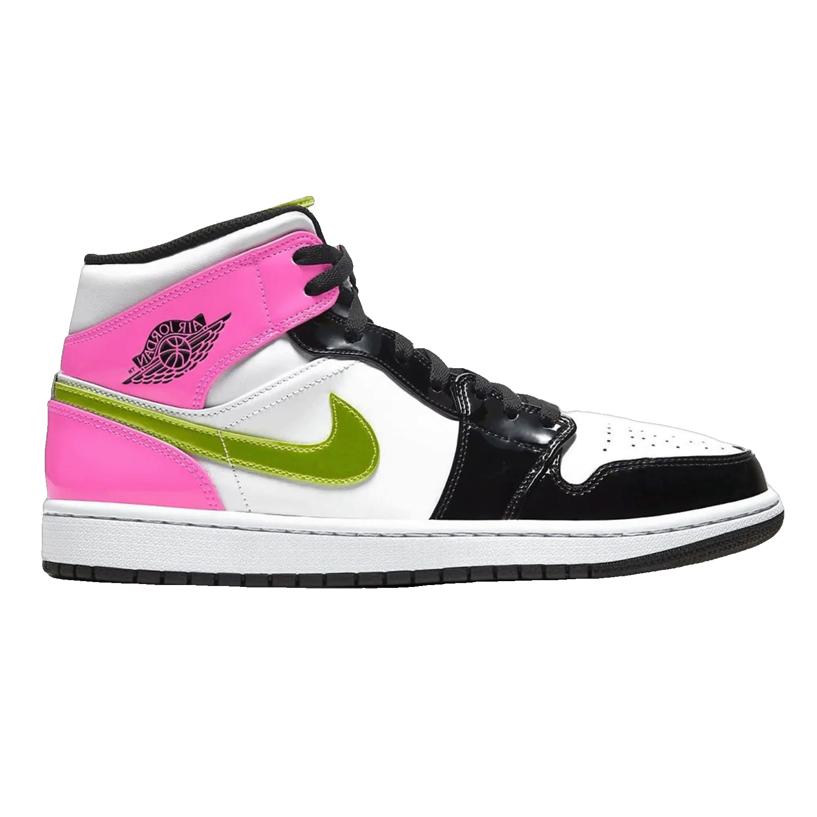 Nike Air Jordan 1 Mid White Black Cyber Pink