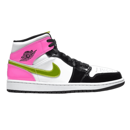 Nike Air Jordan 1 Mid White Black Cyber Pink