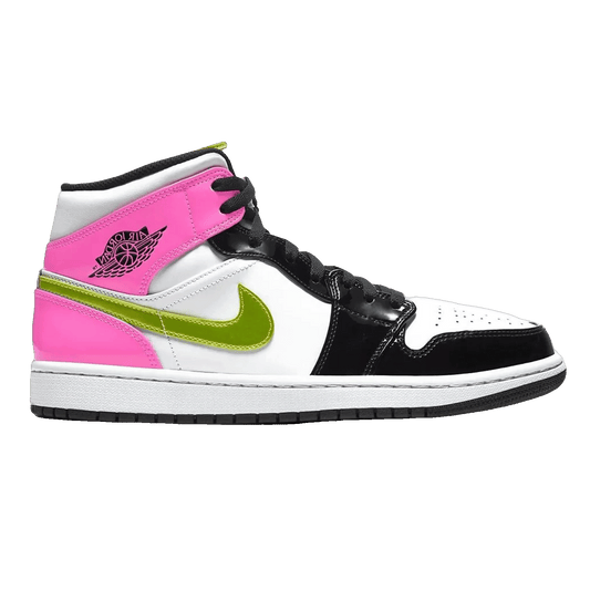 Nike Air Jordan 1 Mid White Black Cyber Pink