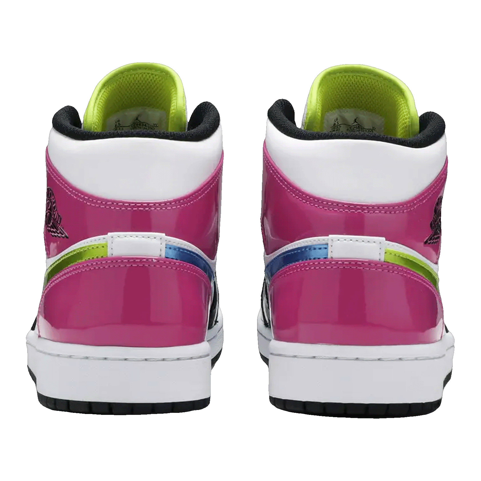 Nike Air Jordan 1 Mid White Black Cyber Pink Back