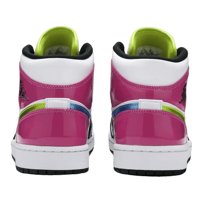 Nike Air Jordan 1 Mid White Black Cyber Pink Back