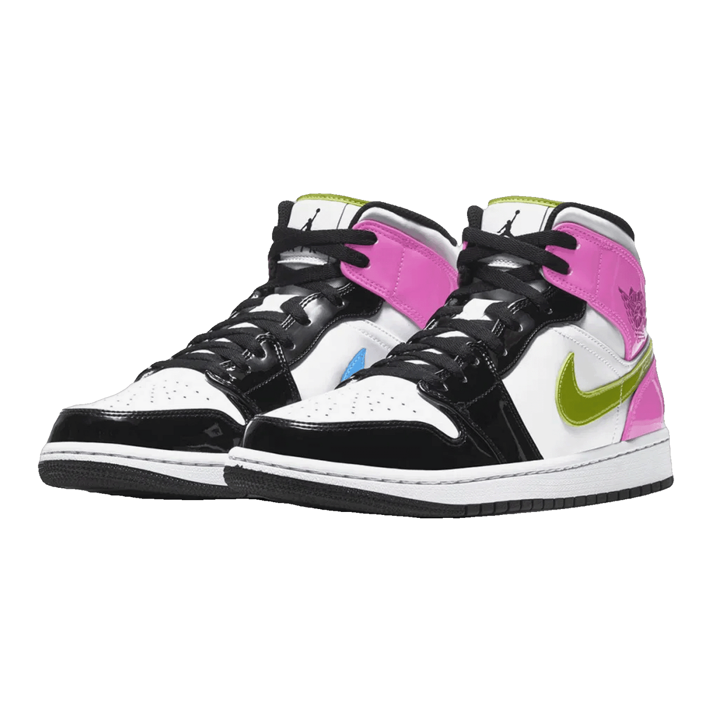 Nike Air Jordan 1 Mid White Black Cyber Pink Side