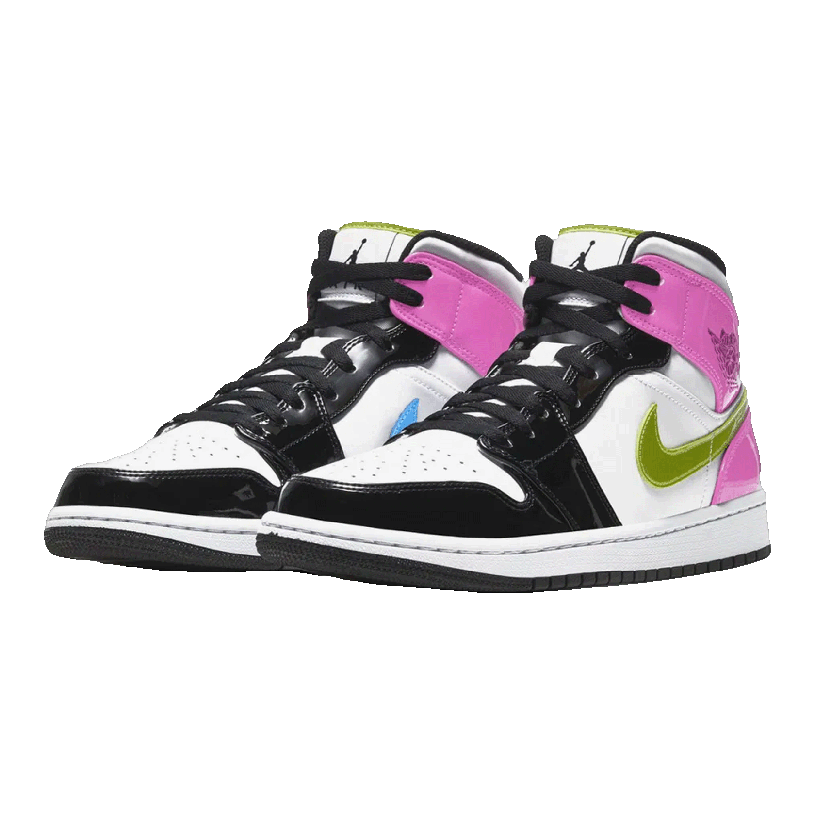 Nike Air Jordan 1 Mid White Black Cyber Pink Side