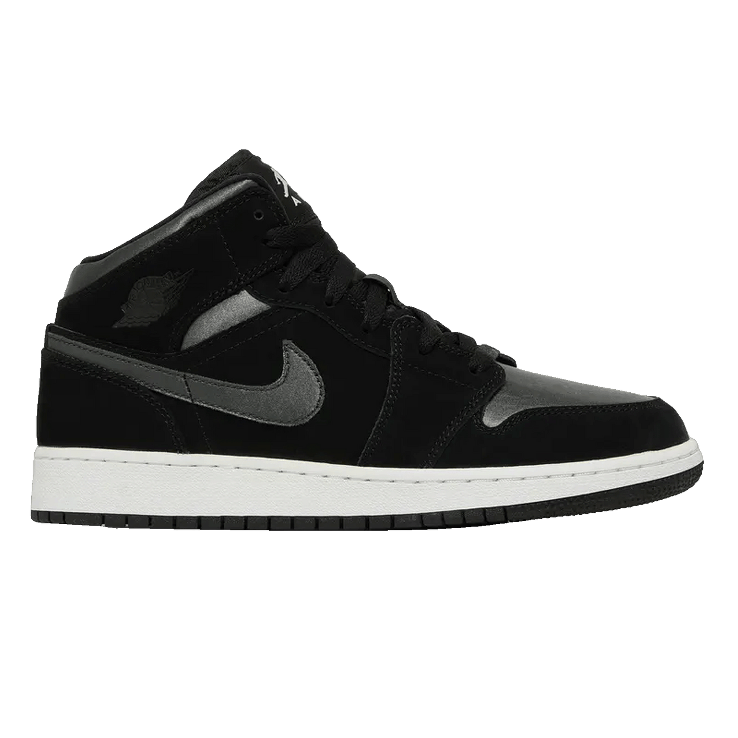 Nike Air Jordan 1 Mid White Black Grey (GS)