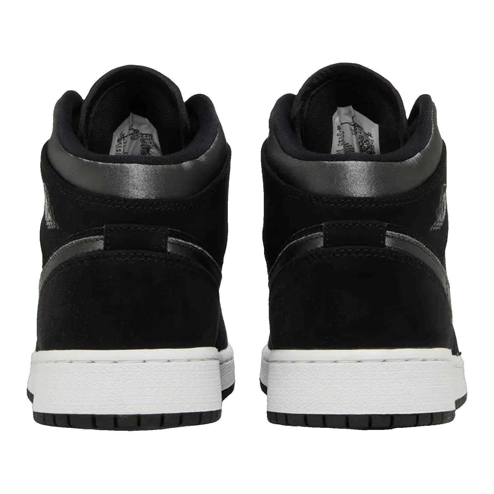 Nike Air Jordan 1 Mid White Black Grey (GS) Back