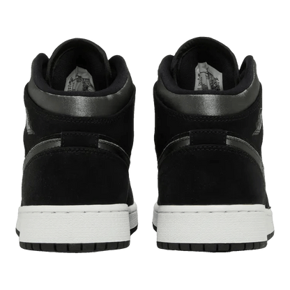 Nike Air Jordan 1 Mid White Black Grey (GS) Back