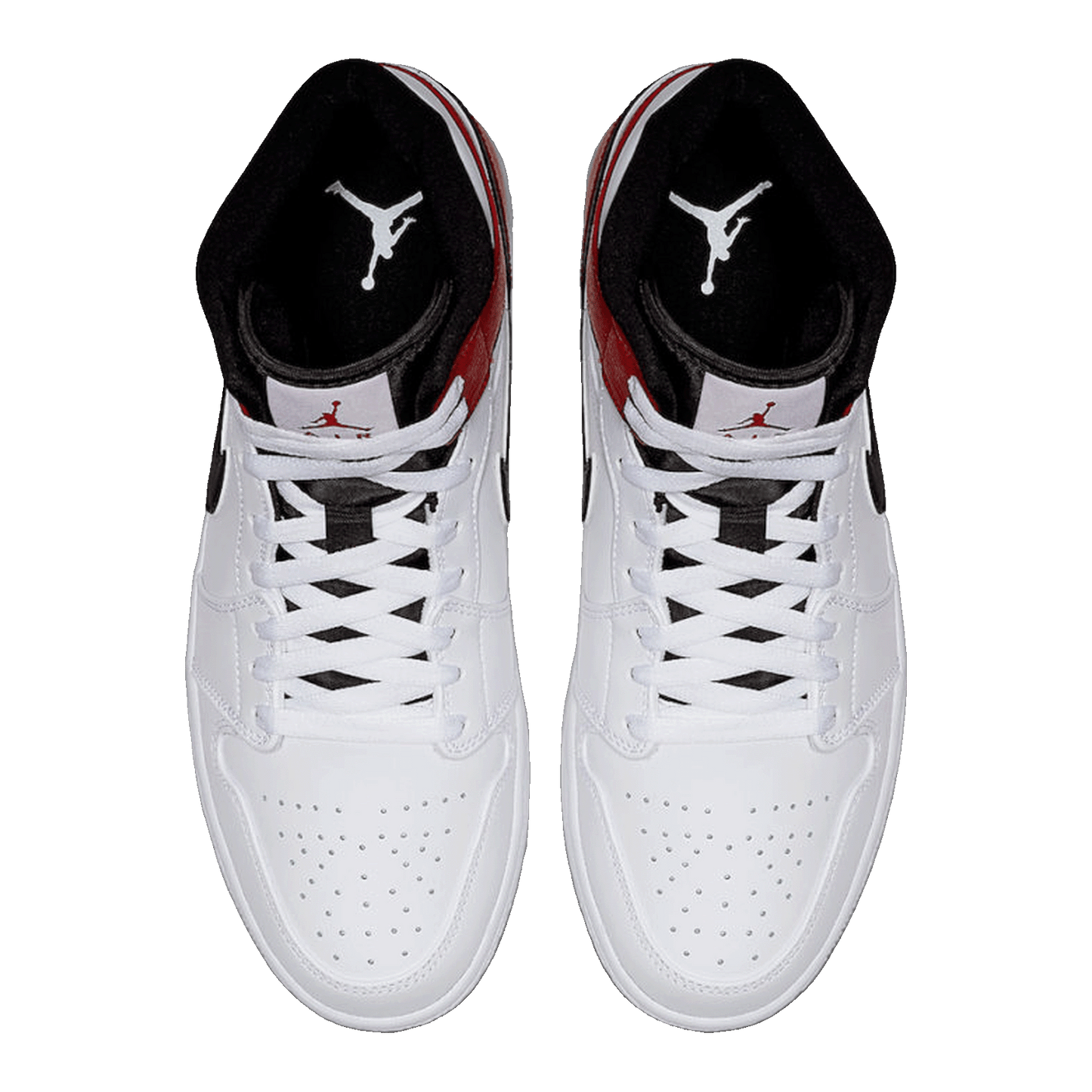 Nike Air Jordan 1 Mid White Black Gym Red Oben