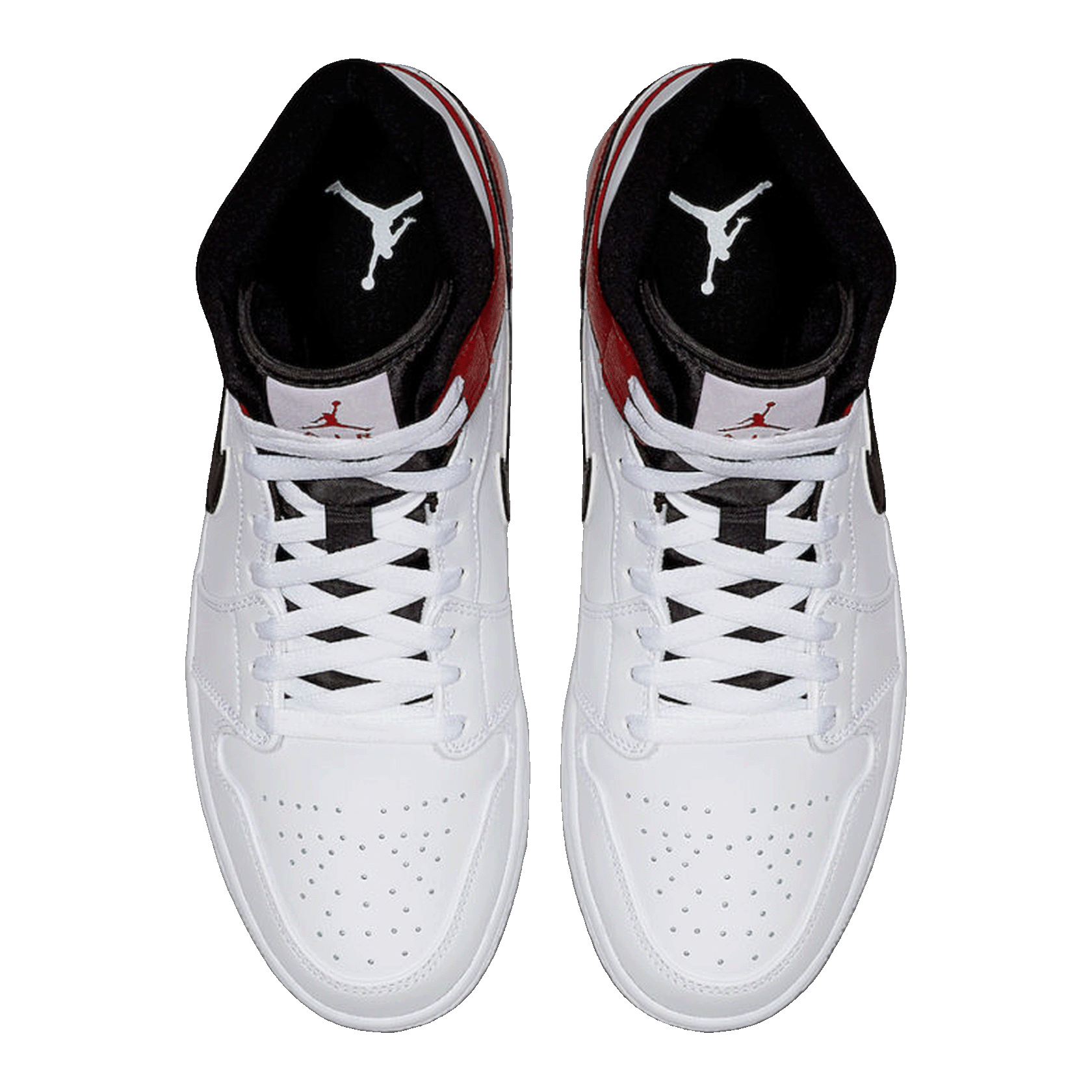 Nike Air Jordan 1 Mid White Black Gym Red Oben