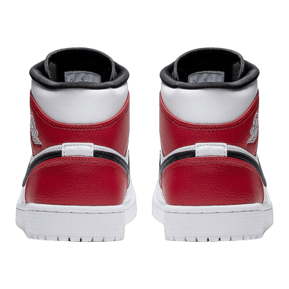 Nike Air Jordan 1 Mid White Black Gym Red Back