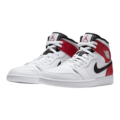 Nike Air Jordan 1 Mid White Black Gym Red Side