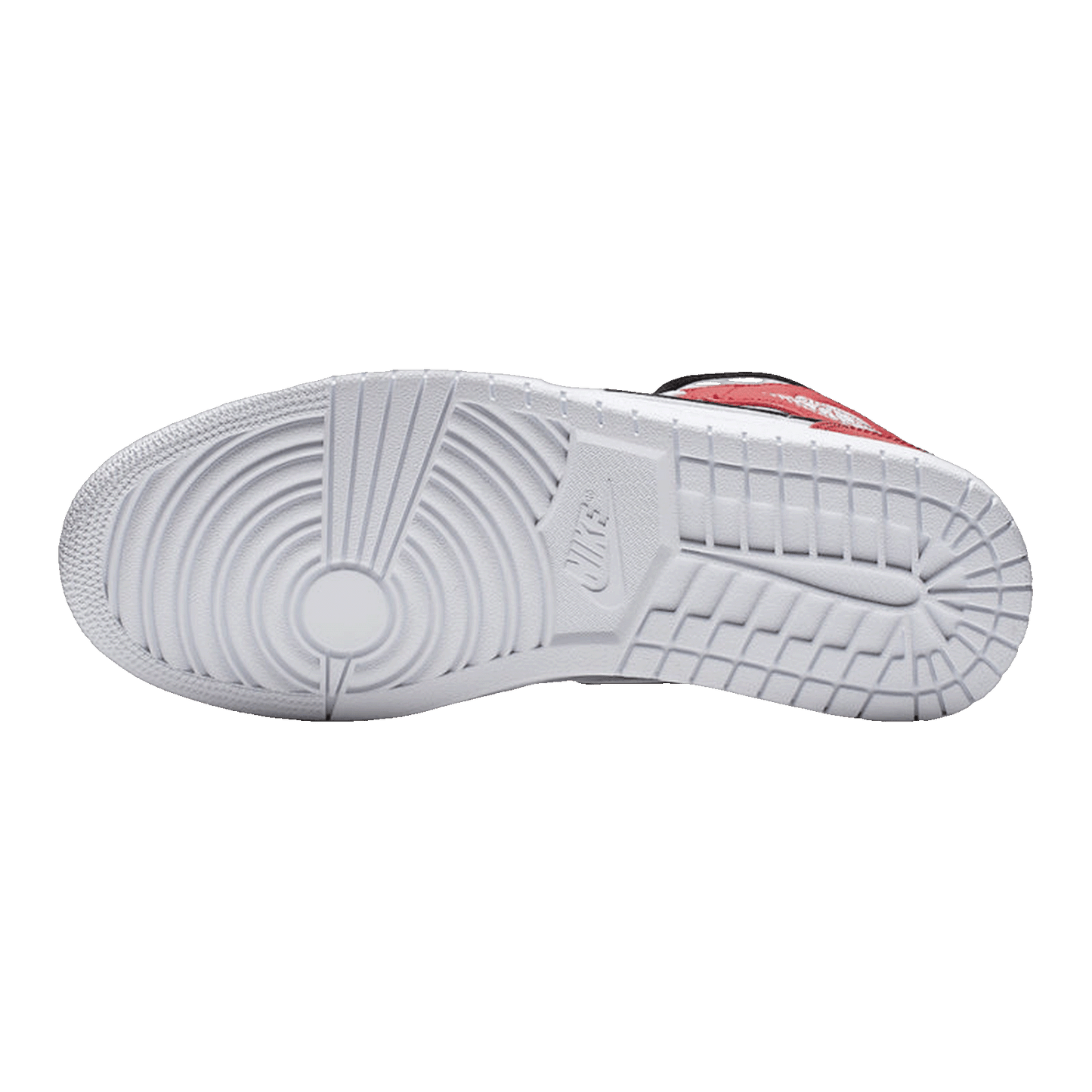 Nike Air Jordan 1 Mid White Black Gym Red Sohle