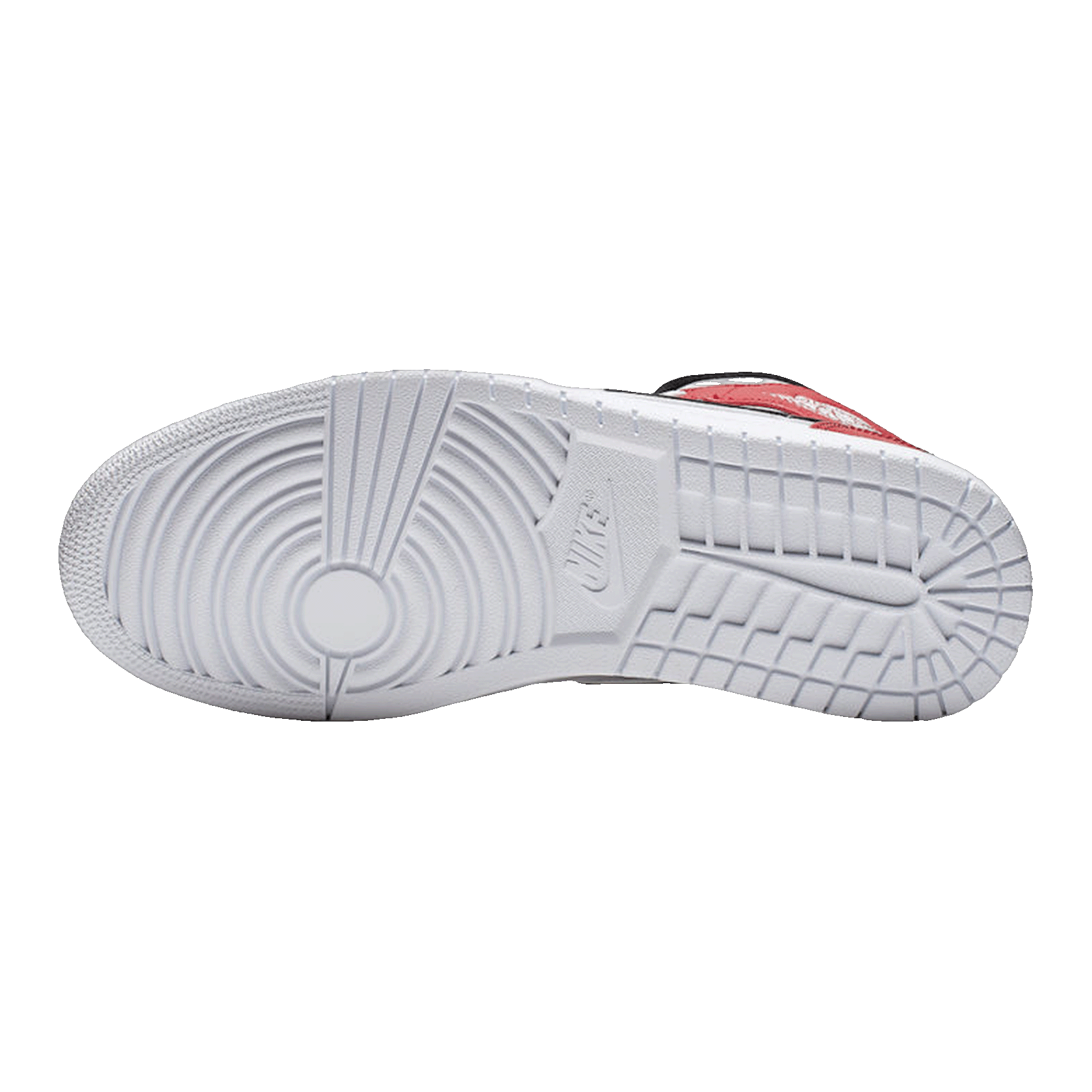 Nike Air Jordan 1 Mid White Black Gym Red Sohle