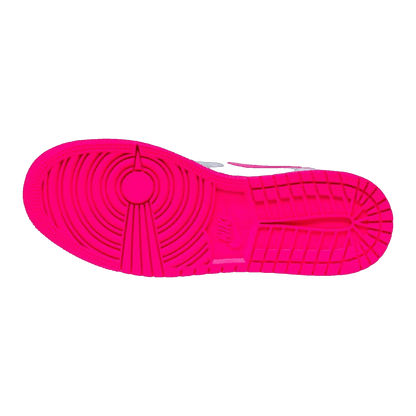 Nike Air Jordan 1 Mid White Black Hyper Pink (GS) Sohle