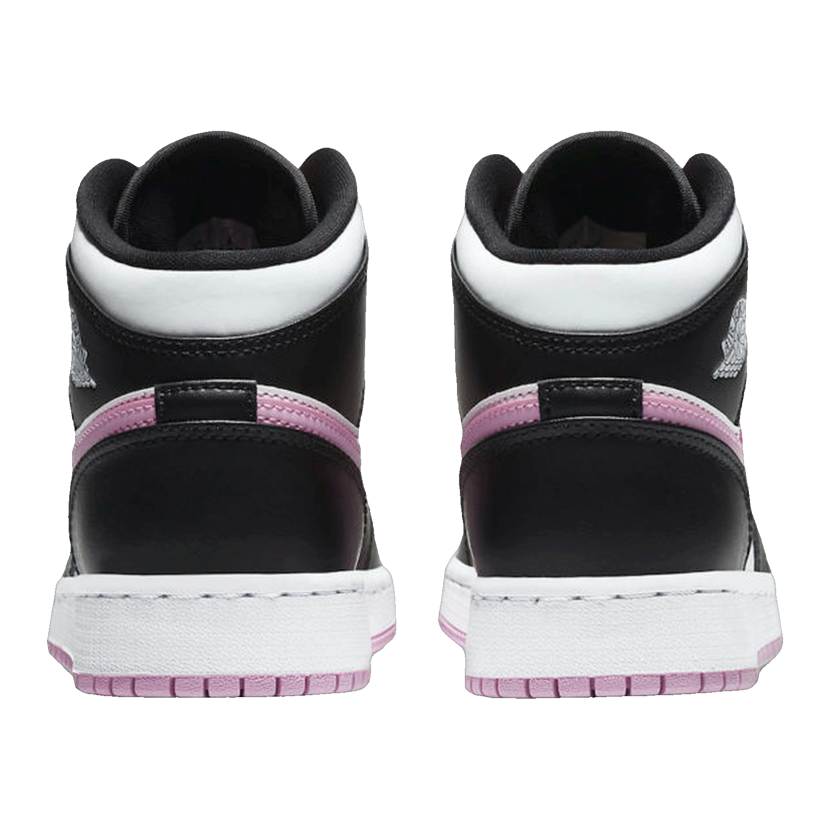 Nike Air Jordan 1 Mid White Black Light Arctic Pink (GS) Back
